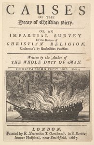 Página de título: Las causas de la decadencia de la piedad cristiana, 1667