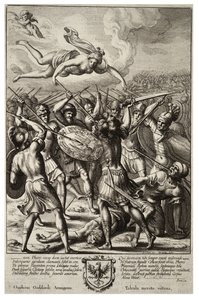 Venus protegiendo a Eneas. Estado 2 de Wenceslaus Hollar