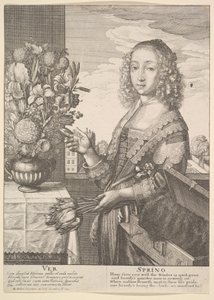 Ver - Primavera, tres cuartos de longitud, 1641 de Wenceslaus Hollar