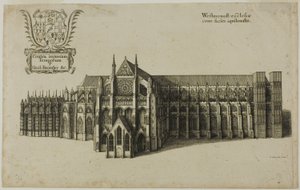 Vista desde la iglesia de North Westminster de Wenceslaus Hollar