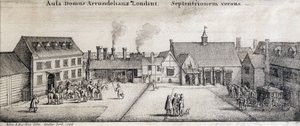 Vista de Arundel House, Strand, Londres, grabado por Adam Bierling, 1646 de Wenceslaus Hollar
