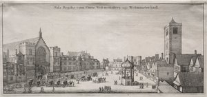 Vista de Londres: New Palace Yard con Westminster Hall y la Clock House, 1647 de Wenceslaus Hollar