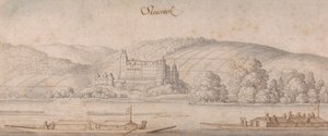 Vista de Steiereck en el Danubio de Wenceslaus Hollar