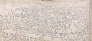 Vista de la parte este de Southwark, mirando hacia Greenwich de Wenceslaus Hollar