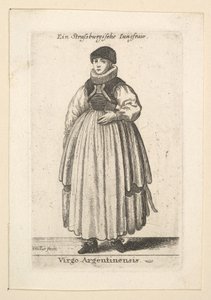 Virgo Argentinensis. Mujer soltera de Estrasburgo, 1625-77 de Wenceslaus Hollar