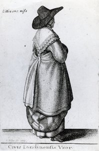 Esposa de un ciudadano de Londres, 1643 de Wenceslaus Hollar