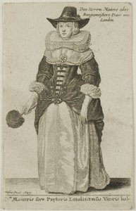 Esposa del Alcalde de Londres de Wenceslaus Hollar