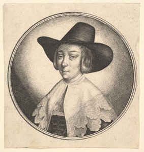 Mujer con sombrero de ala ancha, 1642 de Wenceslaus Hollar
