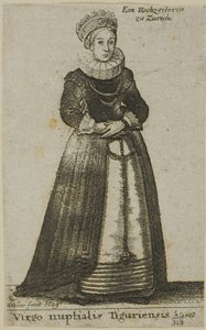 Mujer de Zúrich con vestido de novia