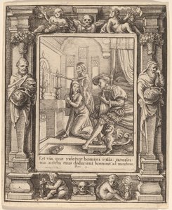 Monja de Wenceslaus Hollar after Hans Holbein the Younger after Abraham van Diepenbeeck