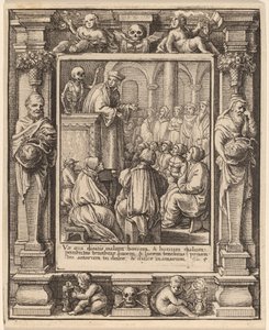 Predicador de Wenceslaus Hollar after Hans Holbein the Younger after Abraham van Diepenbeeck