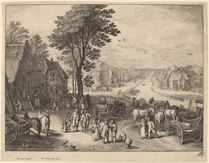 El canal de Wenceslaus Hollar after Pieter Brueghel the Younger