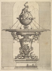 Diseño para una Fuente, placa 80 de la Arquitectura de Dietterlin de Wendel Dietterlin the Elder