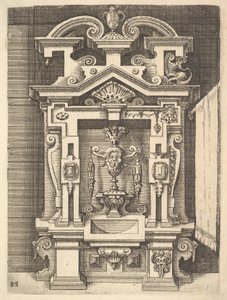 Diseño para un Lavabo, Placa 85 de Architectura de Dietterlin, 1598 de Wendel Dietterlin the Elder