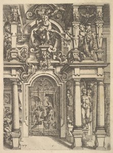 Placa ornamental de Architettura, 1598 de Wendel Dietterlin the Elder