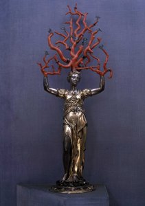 Dafne transformada en laurel, oro, plata y coral, manierismo, Wentzel Jamnitzer