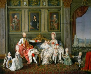 Leopoldo I, Gran Duque de Toscana con su esposa María Luisa y sus hijos de Werlin