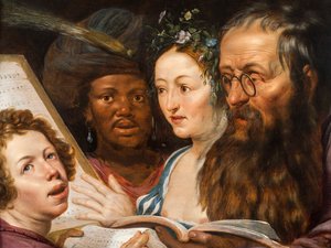 Una alegoría de la Música de Werner Jacobsz van den Valckert
