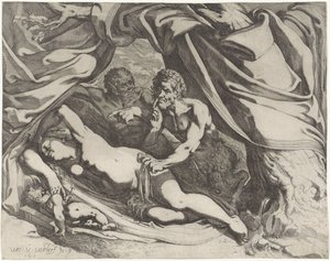 Venus durmiente espiada por miradas de Werner van den Valckert