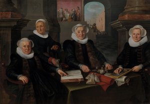 Tres regentes y la "madre de la casa" del asilo de leprosos de Ámsterdam
Tres regentes y la "madre de la casa" del Asilo de Leprosos de Ámsterdam de Werner van den Valckert