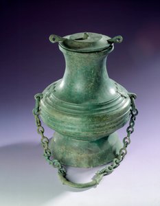 Arte chino: jarrón de bronce de Than-Hoa, período Han. París, Museo Cernuschi de Western Han Dynasty Chinese School