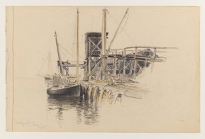 Velero atracado, Newport de Whitney Warren