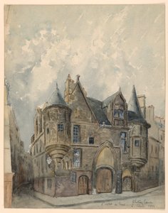 Dibujo, Hotel de Sens, París, 1888 de Whitney Warren Jr.