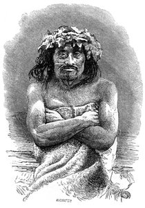 Persona indígena de la Isla de Vancouver, Columbia Británica, siglo XIX
