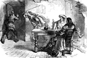 El altercado en la Taberna del Barco, siglo XVII c1880 de Whymper