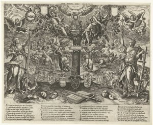 El árbol del pacto, 1578 El Árbol de los Pactos / Arbor Pacis (título sobre el objeto) de Wierix