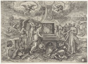 El poder de la paz, 1577 Die Cracht des Peys (título sobre el objeto) Alegorías del período renovado de paz en los Países Bajos (título de la serie)