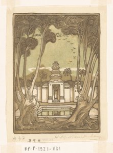 Cementerio cerca de Jogyakarta en Java
Cementerio de Heile, Java (título original) de Wijnand Otto Jan Nieuwenkamp (signed by artist)