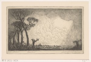 Vista de Haarlem (título original) de Wijnand Otto Jan Nieuwenkamp (signed by artist)