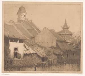 Casas junto al agua en Semarang
En el kampong, Semarang (título original)