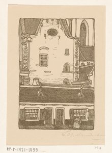 Casas frente a la iglesia de San Bavón en el Oude Groenmarkt de Haarlem
San Bavón, Haarlem (título original)