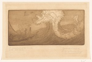 Pescadores en el mar y la muerte
El viajero y la muerte (título original)
Le Pêcheur et la Mort (título en el objeto) de Wijnand Otto Jan Nieuwenkamp (signed by artist)