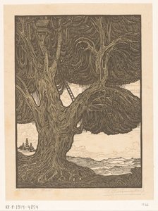 Waringin con casa en el árbol en el sur de Bali
La casa del guarda, Bali Sur (título original)
Paisaje de Bali (título en el objeto) de Wijnand Otto Jan Nieuwenkamp (signed by artist)