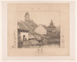 Casas y bañistas en Semarang
En el Kampong. Semarang (título original)