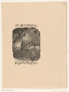 Diseño de una portada para: El maestro de escuela, El naufragio de Wijnand Otto Jan Nieuwenkamp