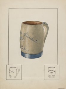 Jarra de cerveza de barro, c. 1938