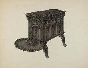 Estufa de pie, c. 1937 de Wilbur M Rice