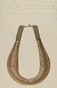 Collar de caballo y arnés, c. 1938 de Wilbur M Rice
