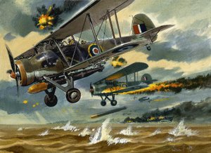 Aviones bajo fuego de Wilf (20th century) Hardy
