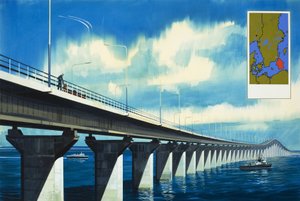 Puente sobre el estrecho de Kalmar de Wilf (20th century) Hardy