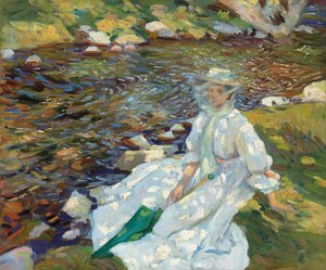 Jane Emmet de Glehn junto a un arroyo, Val d