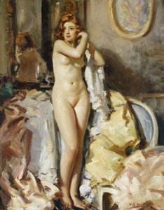 De pie ante el espejo, cabeza roja de Wilfred Gabriel de Glehn