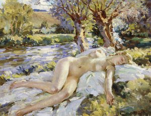 Verano en el Avon de Wilfred Gabriel de Glehn