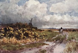 De camino a Sutton (litografía en color) de Wilfrid Williams Ball