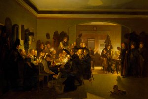Artistas en el café de Finck en Múnich de Wilhelm Bendz