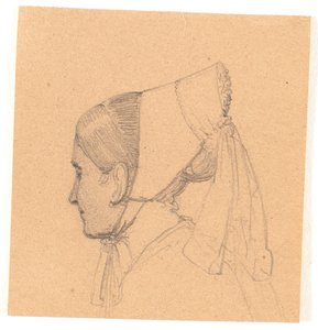 Cabeza de una joven. Perfil a la izquierda de Wilhelm Bendz